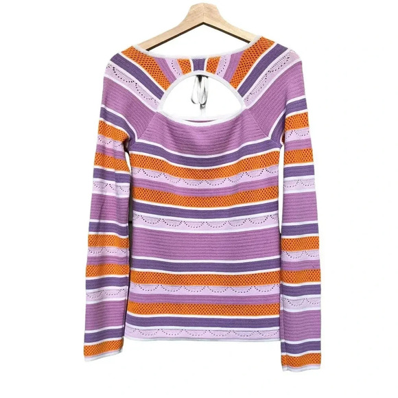 Alice McCall Tops - Alice McCall Electricity Top Lavender Orange Stripes Front Tie Size 6